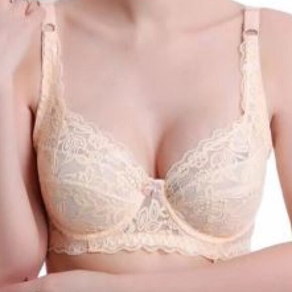 GYCL Other - Peach Khaki Lace Push-up Bra, Small